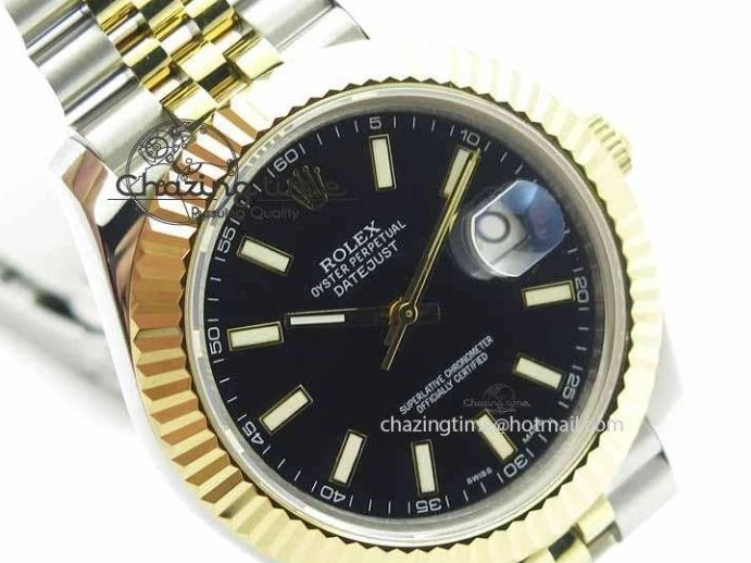 0416 DateJust II 41mm SS YG BP Maker Best Edition Black Dial On Jubilee Bracelet A Lightweight 3670